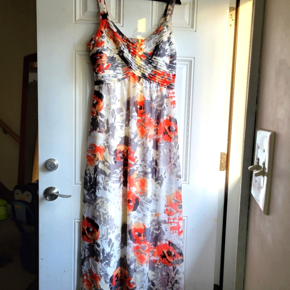 White Sleeveless Spaghetti Strap Maxi Sundress